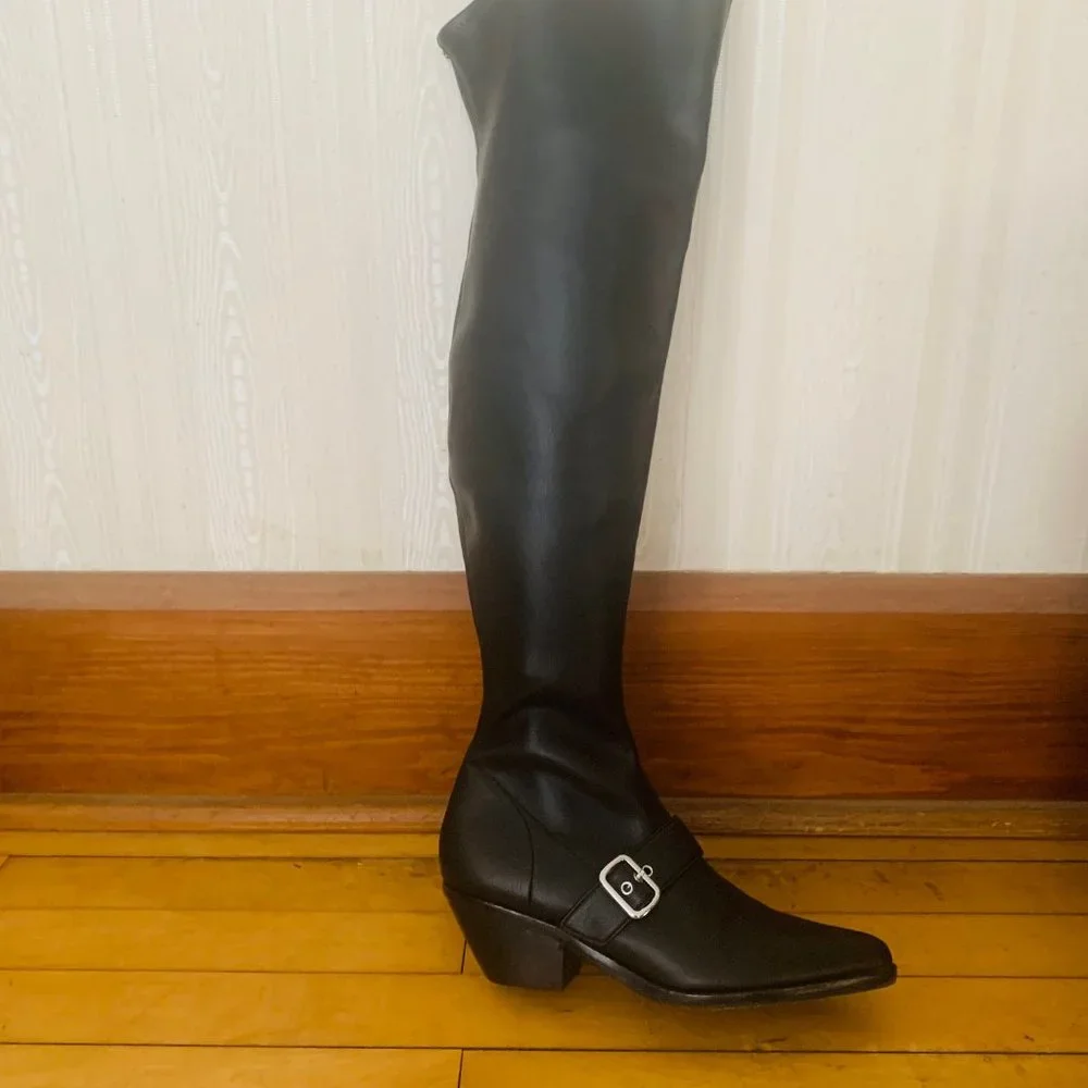 Marc Fisher Bradlee Black Over The Knee Black Boots Size 6 1/2M